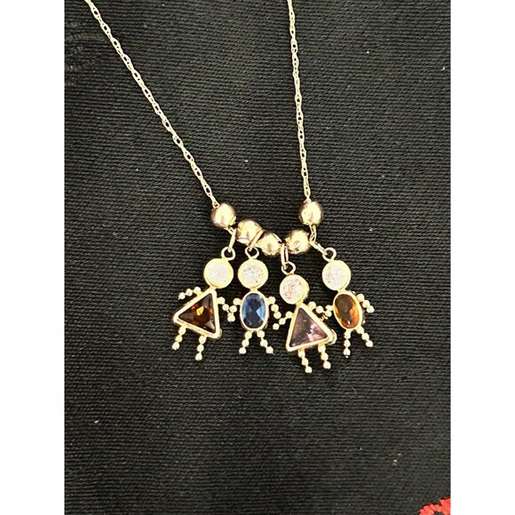 14k Gold Boys/Girls Gesmtones Pendants Necklace - Picture 4 of 7